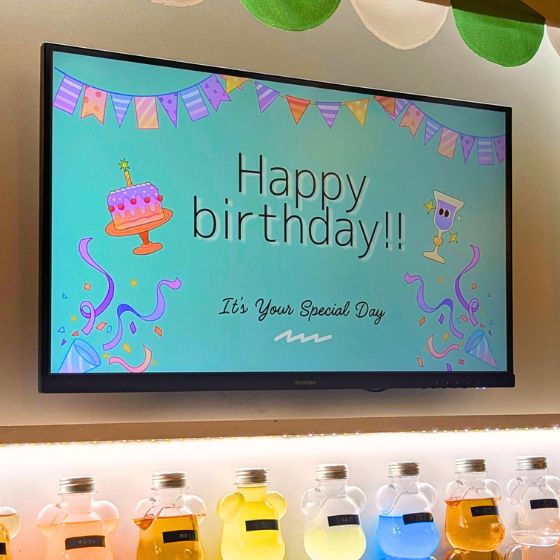 自由に使える大型TVモニター